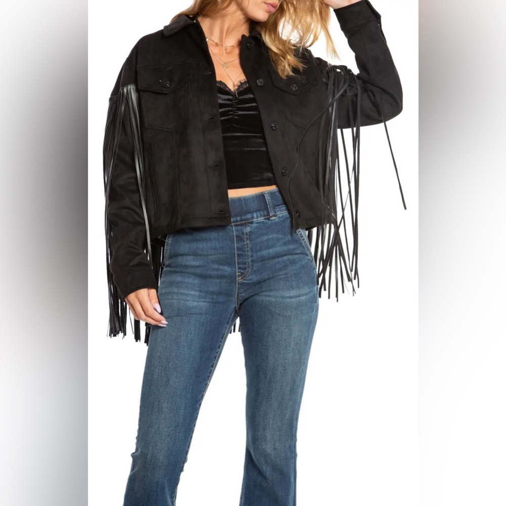 Juicy Couture Black Fringe Jacket
